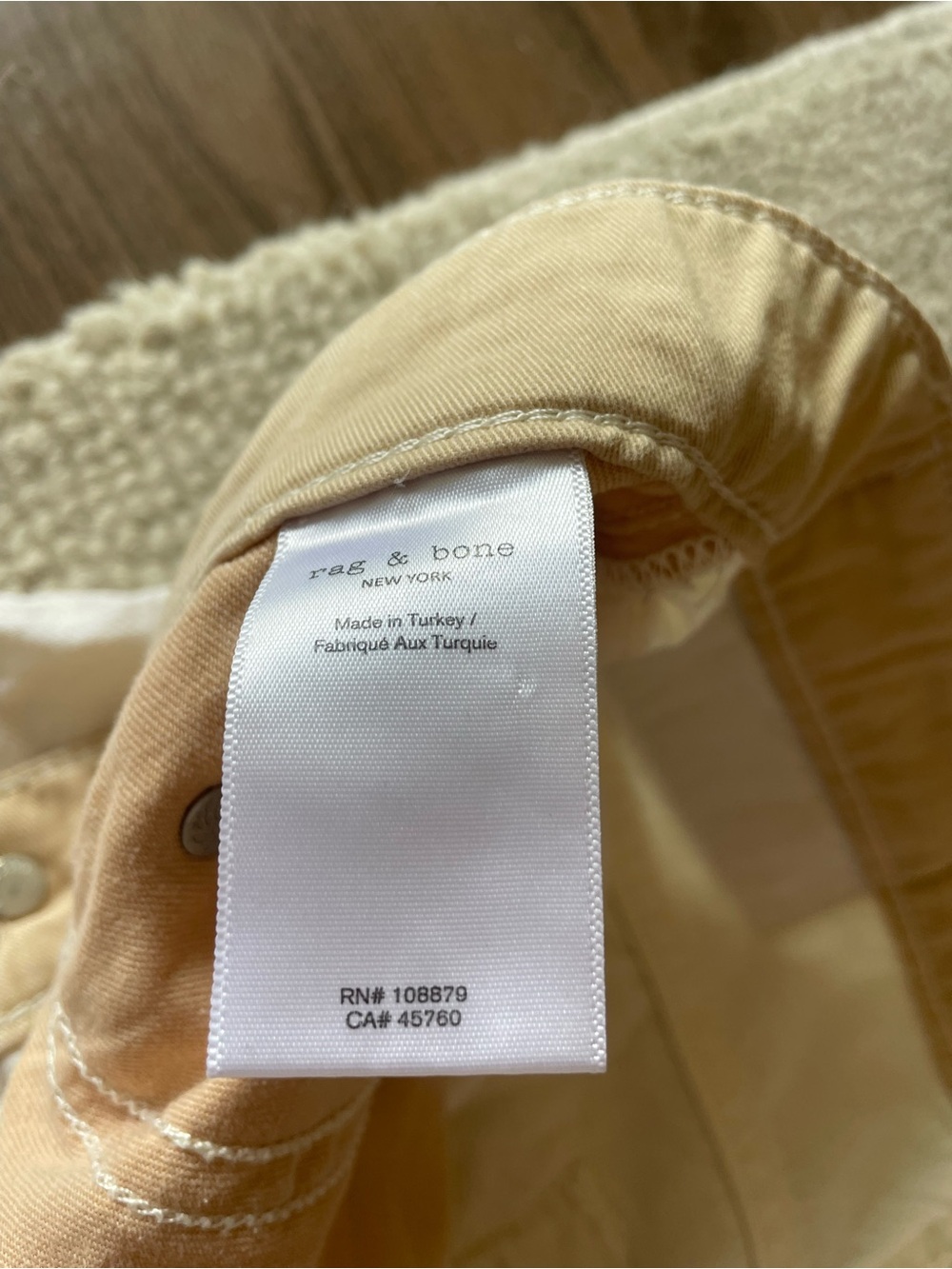 rag & bone Logan featherweight cream jeans - Picture 7 of 7